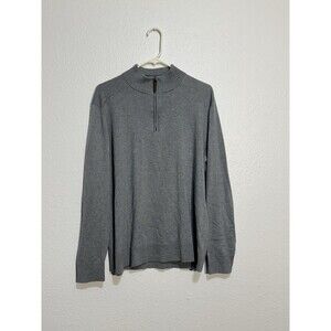 Smartwool Men's XL Sparwood Half Zip Sweater Gray Merino Wool Blend SW016427 1/4
